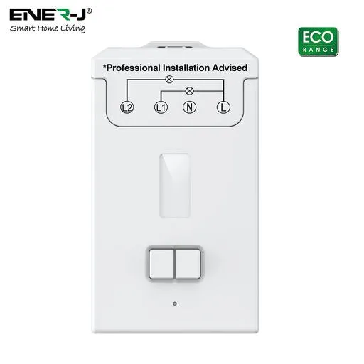 ENER-J 2 ways Wireless Receiver, 5Ax2 on/off,RF433mhz Non Dimmable