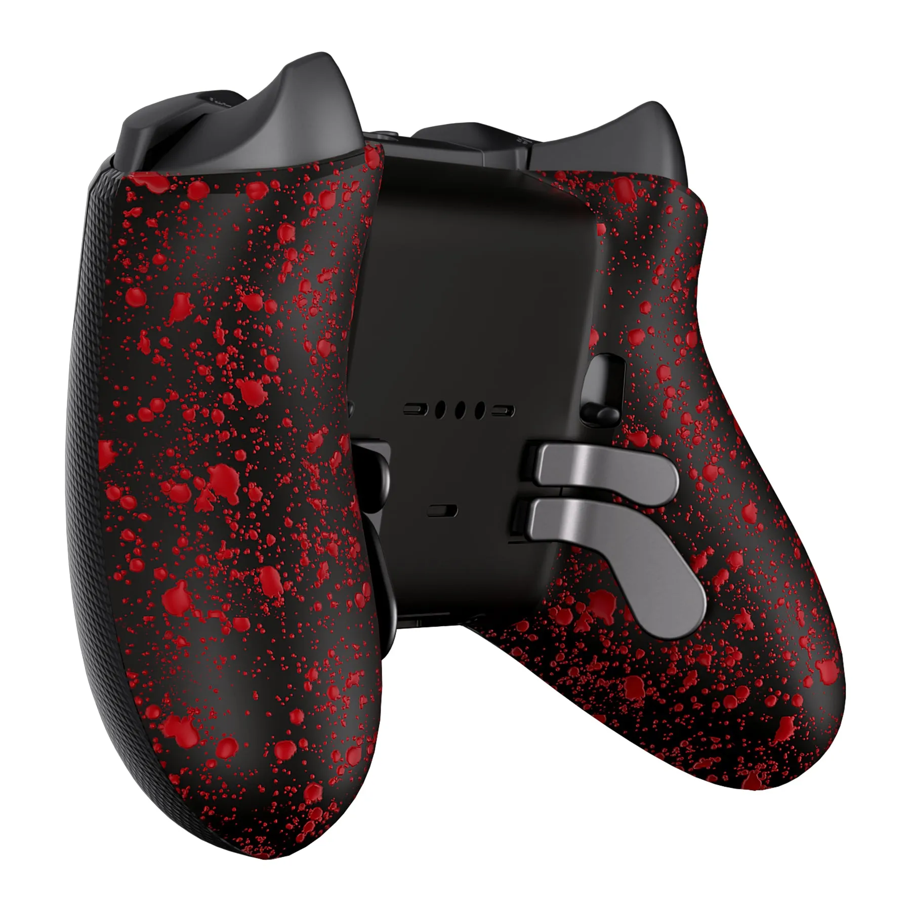 eXtremeRate Replacement Bottom Shell Case for Xbox Elite Series 2 Controller, Custom Textured Red Back Housing Shell Cover for Xbox Elite Series 2 Core Wireless Controller Model 1797 - WITHOUT Controller  - XDHE2P006