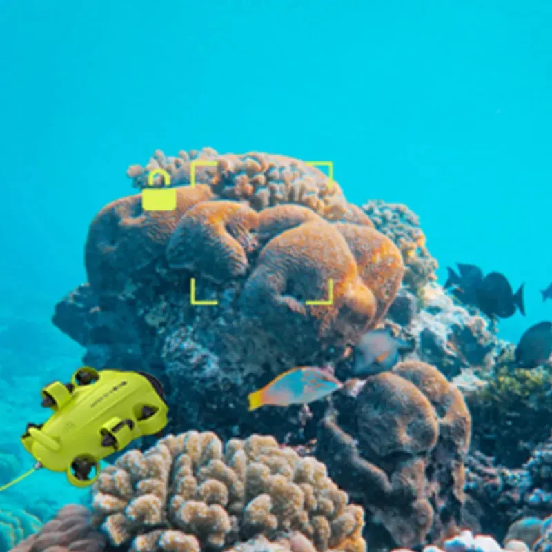 FIFISH V6 Underwater Drone OMNI-directional Compact ROV with 4K UHD Camera 100M Cable Spool 64G Internal Storage Bundle
