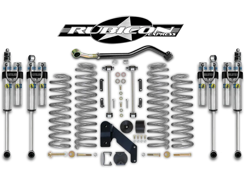 FORTEC 3.5” Suspension Kit by Rubicon Express with JKS Adjustable Track Bar for 07-18 Jeep Wrangler JK & JK Unlimited