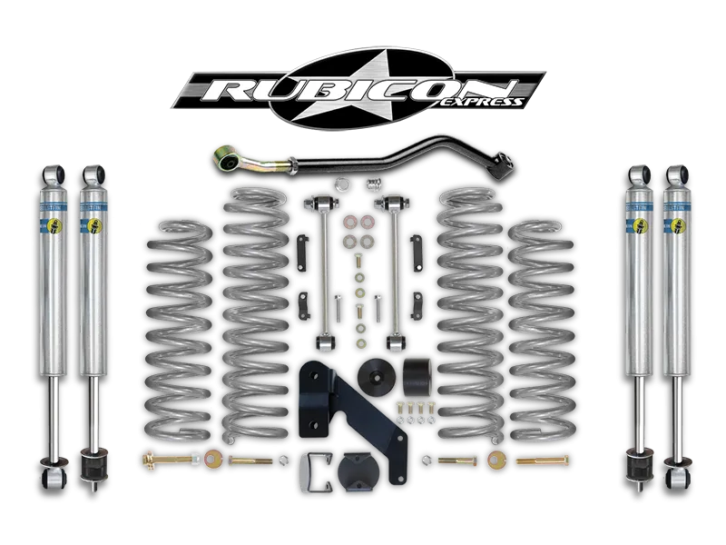 FORTEC 3.5” Suspension Kit by Rubicon Express with JKS Adjustable Track Bar for 07-18 Jeep Wrangler JK & JK Unlimited