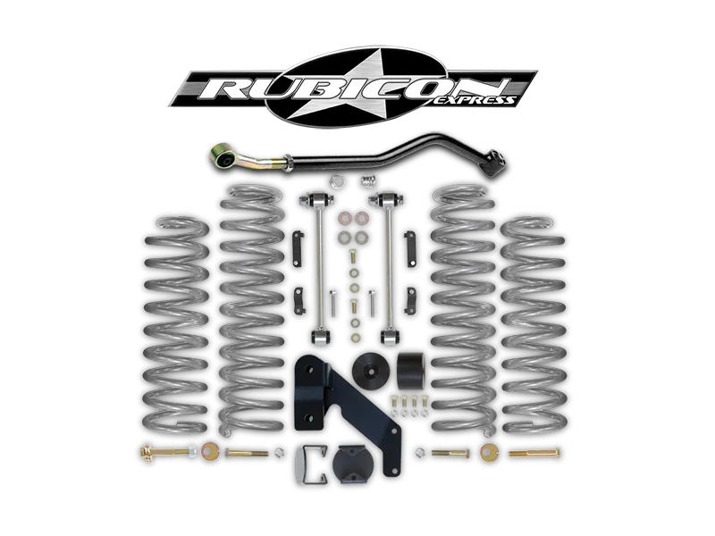 FORTEC 3.5” Suspension Kit by Rubicon Express with JKS Adjustable Track Bar for 07-18 Jeep Wrangler JK & JK Unlimited