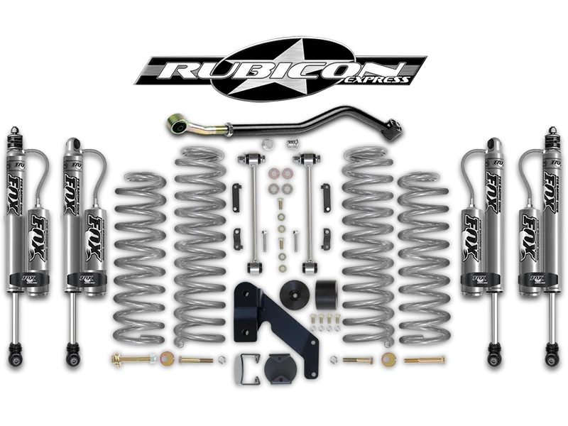 FORTEC 3.5” Suspension Kit by Rubicon Express with JKS Adjustable Track Bar for 07-18 Jeep Wrangler JK & JK Unlimited