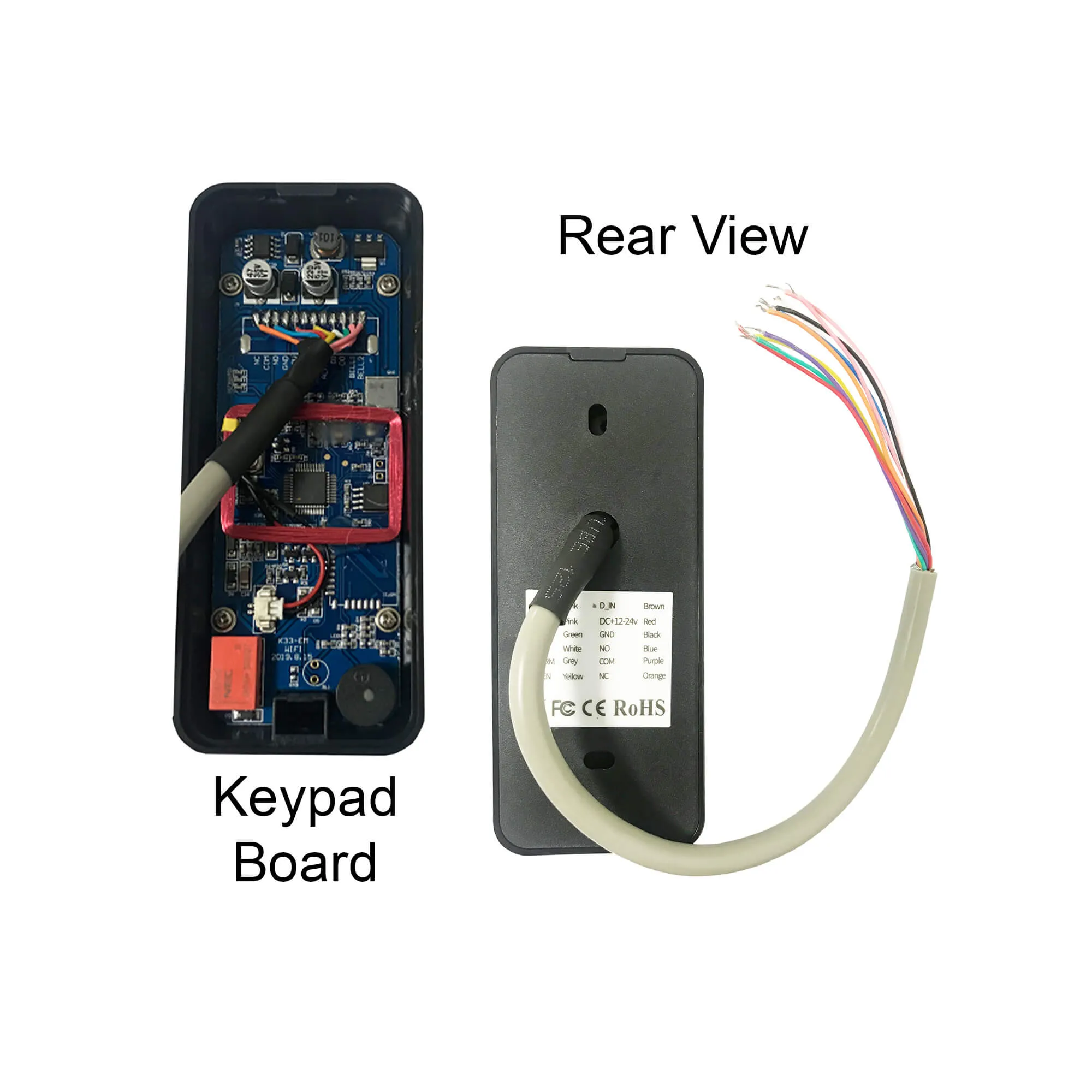 FPC-6422 Visionis VIS-3008 Access Control Outdoor IP68 Weatherproof Keypad And Card Reader Standalone With Mini Controller   Wiegand 26, No Software, EM Cards, 1000 Users   Power Supply Included