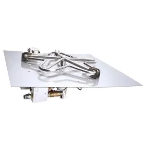 HPC Fire 18 Square Flat Pan Gas Fire Kit 18FSSEI-SQ-HI/LO