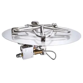 HPC Fire 36" Round Flat Pan Electronic Ignition Fire Pit Insert PENTA36EI