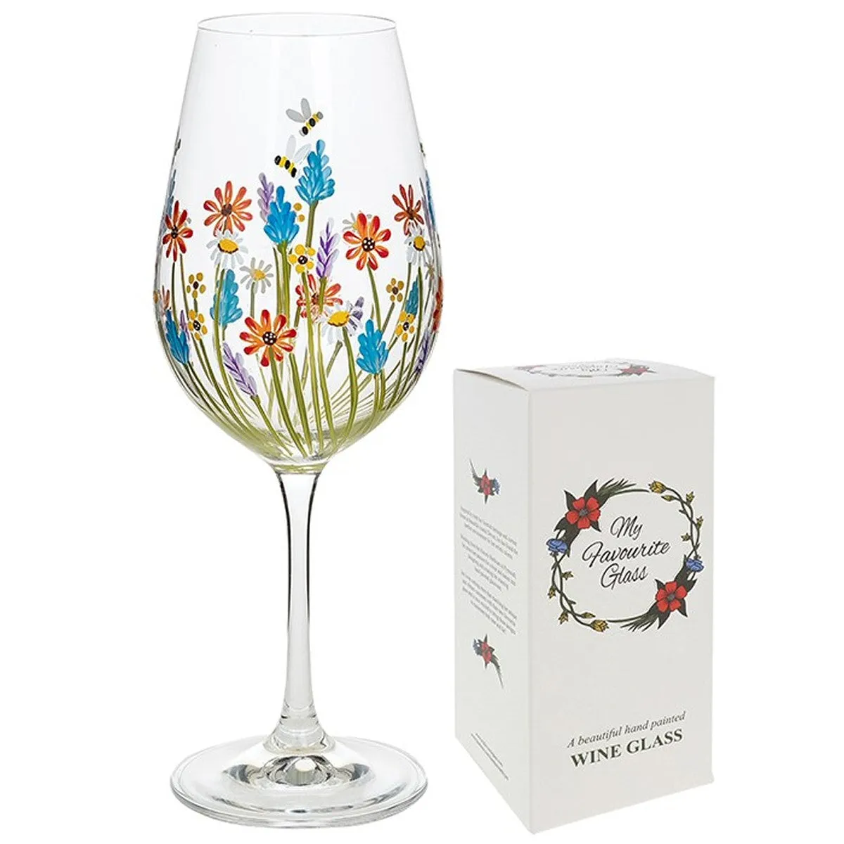 Jennifer McAteer 22cm Daisy Meadow Wine Glass
