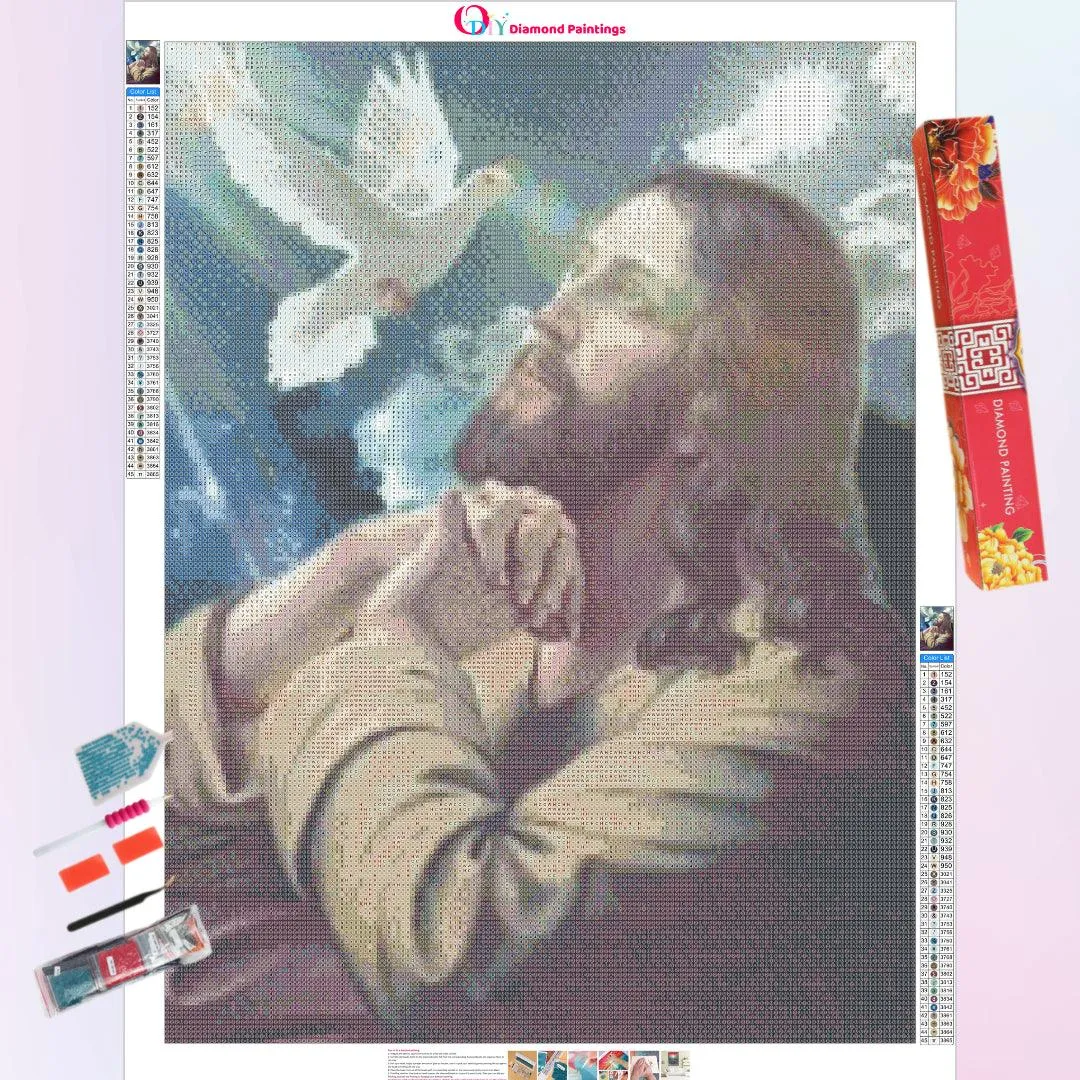 Jesus Spiritual Communication with Peace Bird