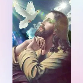 Jesus Spiritual Communication with Peace Bird