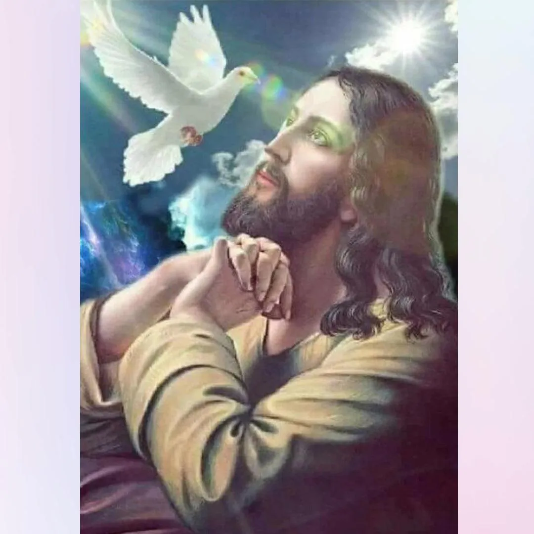 Jesus Spiritual Communication with Peace Bird
