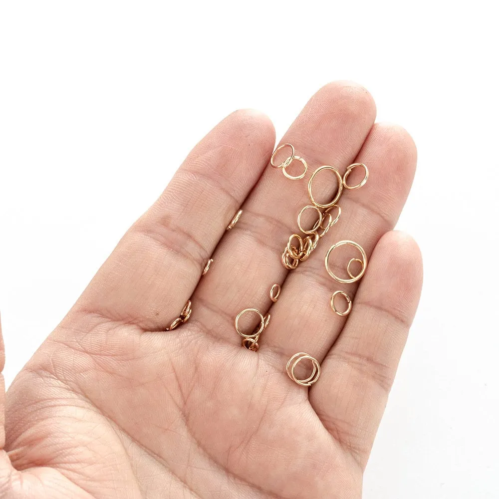 Jump ring kit, 1415pcs assorted sizes, Gold or silver, Nickel free