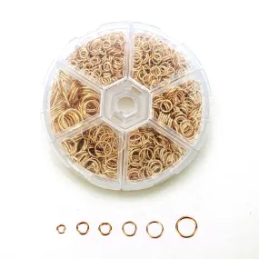 Jump ring kit, 1415pcs assorted sizes, Gold or silver, Nickel free