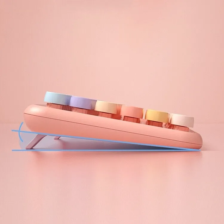 Kawaii Pink Aesthetic Wireless Keyboard And Mouse Set