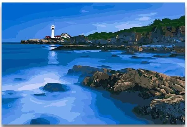 Lighthouse & Beach PBN Kits