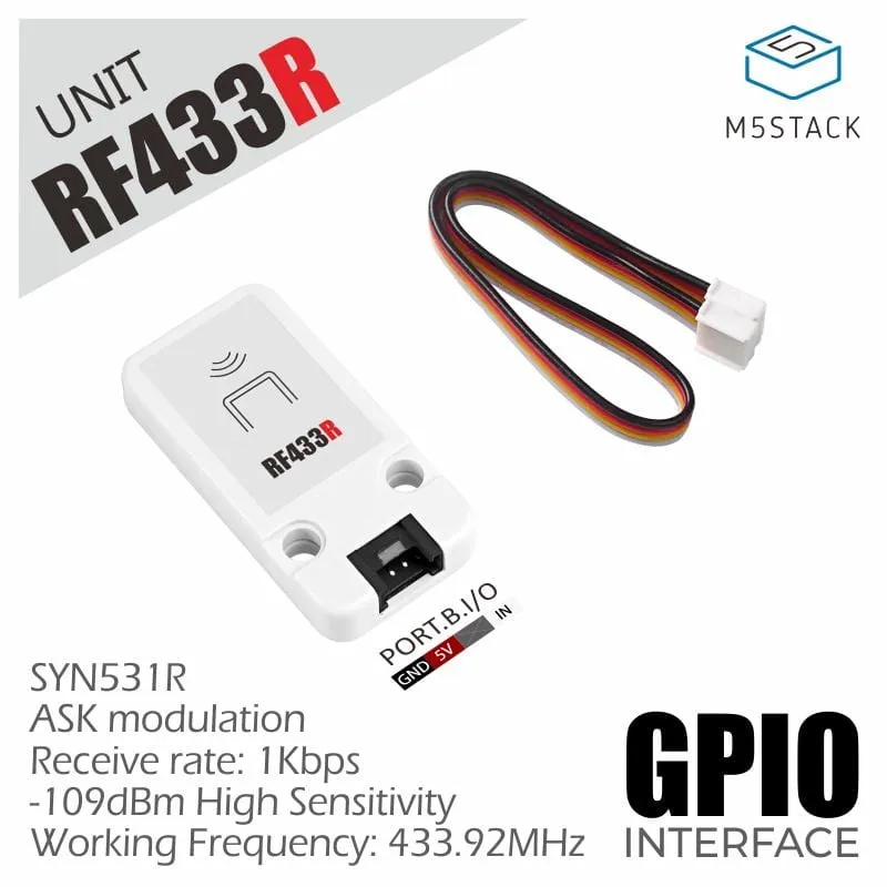 M5Stack RF UNIT 433MHz Receiver (SYN513R)