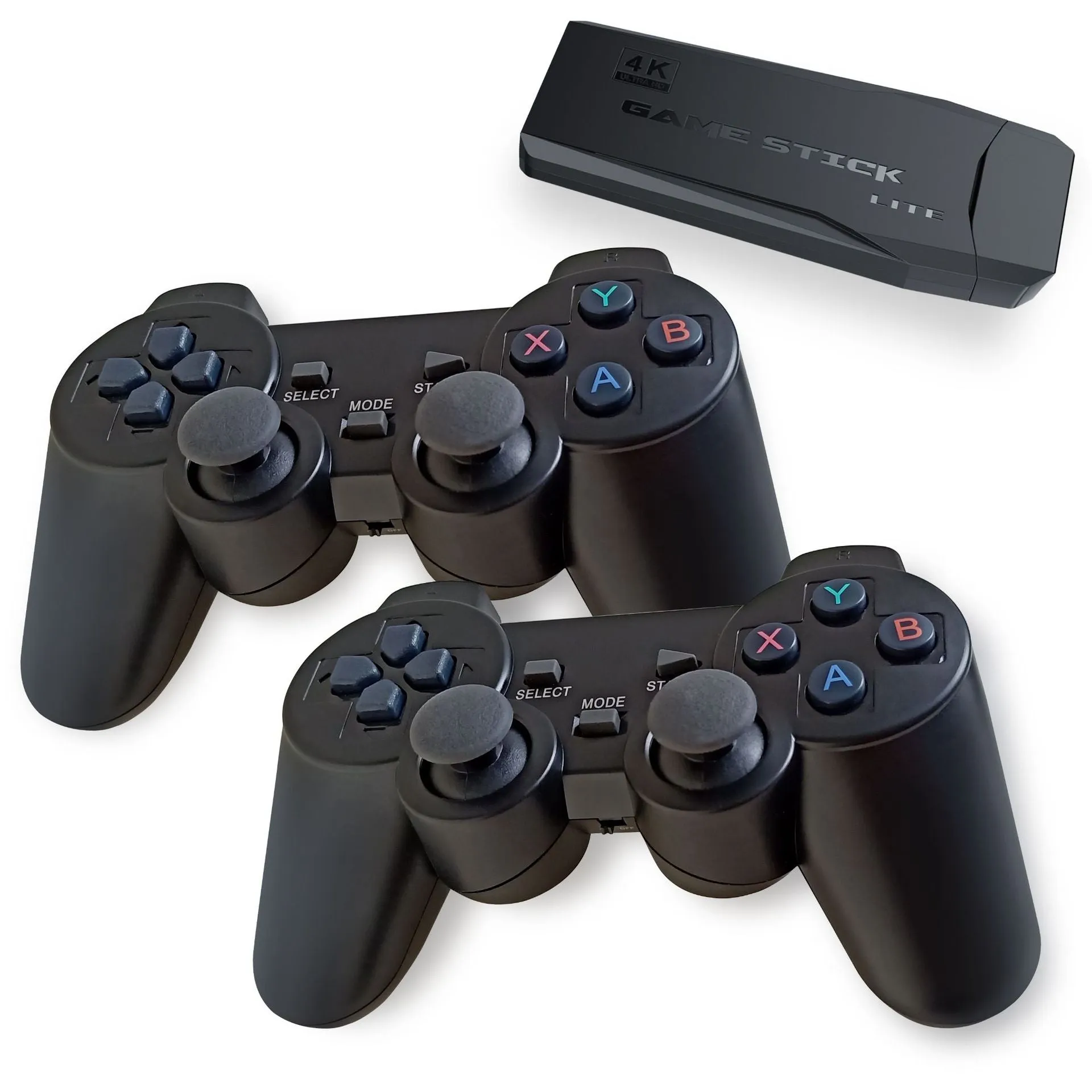 (M8 64G Built-in 20000 Games) 4K Wireless Retro HDMI Video Game Console with Dual Controllers - Supports Multiple Emulators