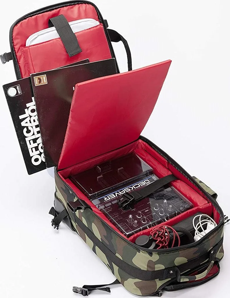 Magma Digi Carry-On Trolley Fits DJ Mixers and Controller, Camo-Green/Red