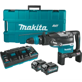 Makita (GRH06PM) 80V Max (40V Max X2) XGT Brushless 2 In. AVT Rotary Hammer Kit, accepts SDS-MAX bits, AFT, AWS Capable