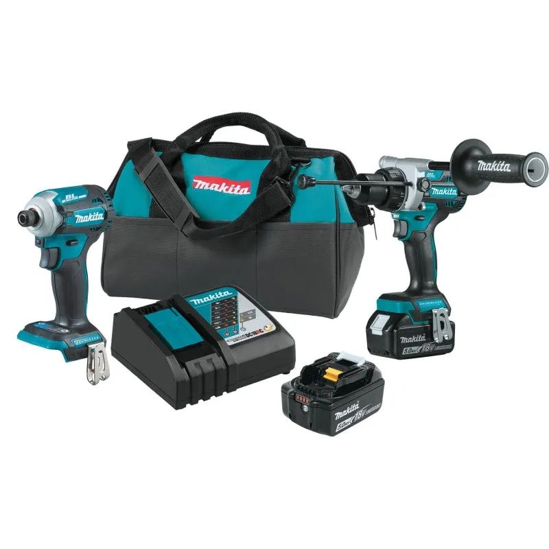Makita XT288T Combination Tool Kit, Battery Included, 5 Ah, 18 V, Lithium-Ion, 1/PK :EA: QUANTITY: 1