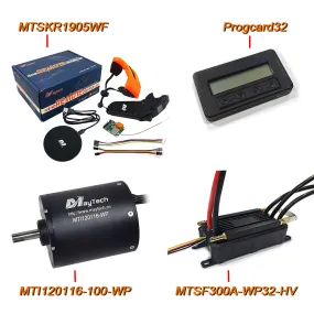 MAYRC Fully Waterproof Kit(300A 32BIT HV ESC 120116 100KV/200KV Brushless Motor IP68 Remote Program Card)