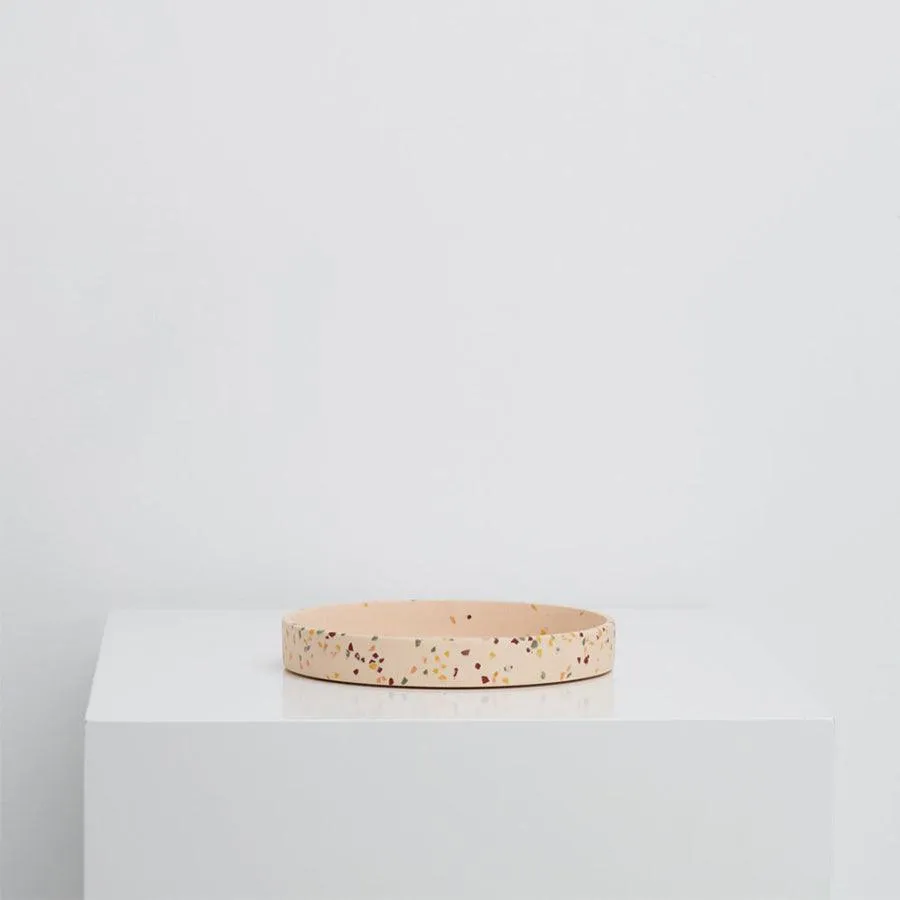 Medium Terrazzo Round Tray -  Salt
