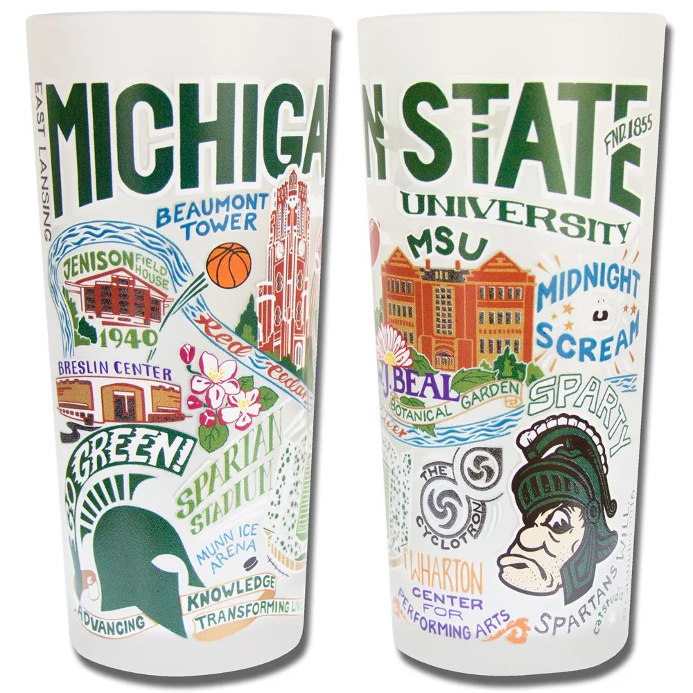 MICHIGAN STATE UNIVERSITY GLASS BY CATSTUDIO