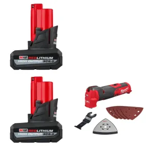Milwaukee 48-11-2450 M12 XC5.0 Battery-2Pk w/ FREE 2526-20 M12 FUEL Multi-Tool