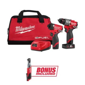 Milwaukee M12FPP2A2B422B 2 Piece 12V 2.0Ah / 4.0Ah Cordless Combo Kit
