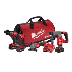 Milwaukee M18FPP4A3503B 4 Piece 18V 5.0Ah FUEL GEN 4 Combo Kit