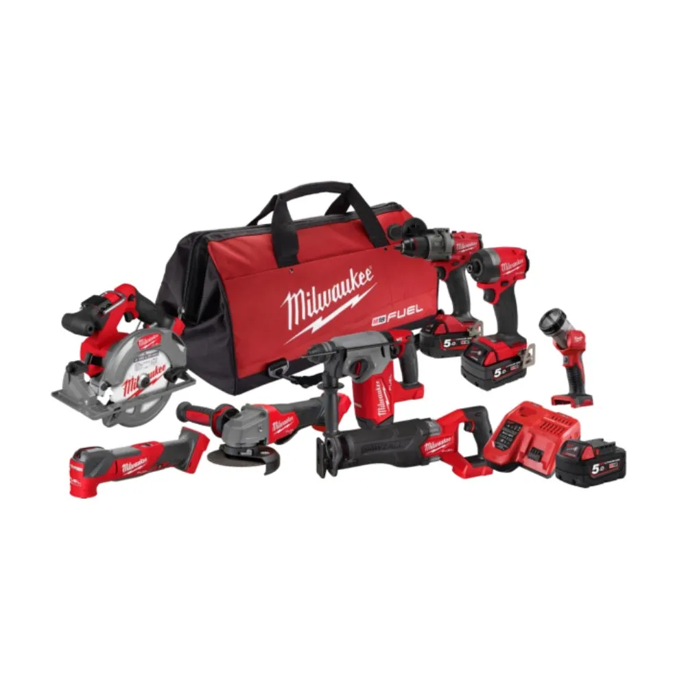 Milwaukee M18FPP8A4503B 8 Piece 5.0Ah 18V Cordless Combo Kit