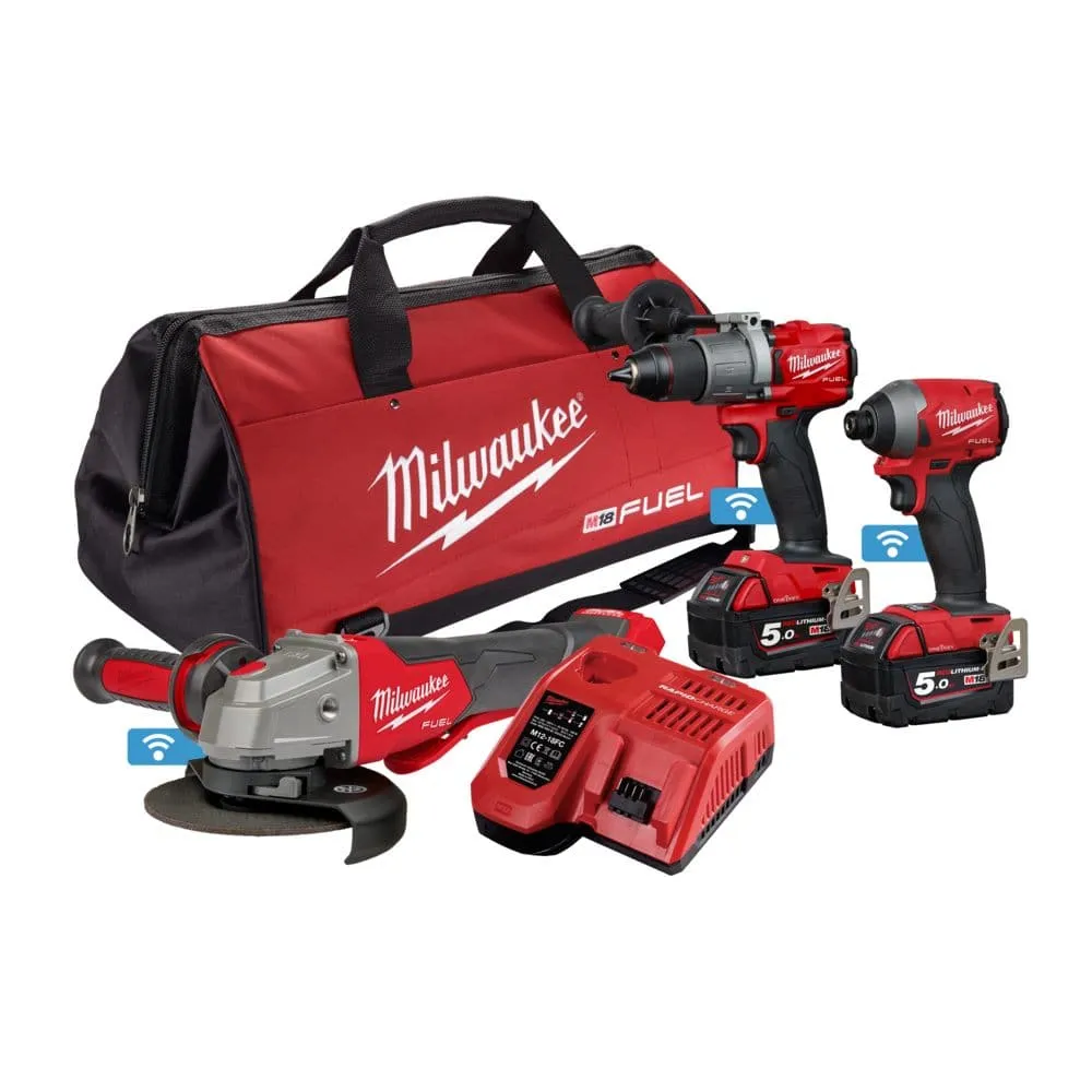 Milwaukee M18ONEPP3A2502B 3 Piece18V 5.0Ah FUEL ONE-KEY Cordless Combo Kit