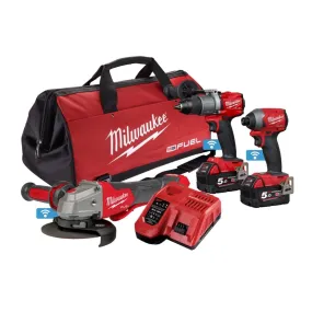 Milwaukee M18ONEPP3A2502B 3 Piece18V 5.0Ah FUEL ONE-KEY Cordless Combo Kit