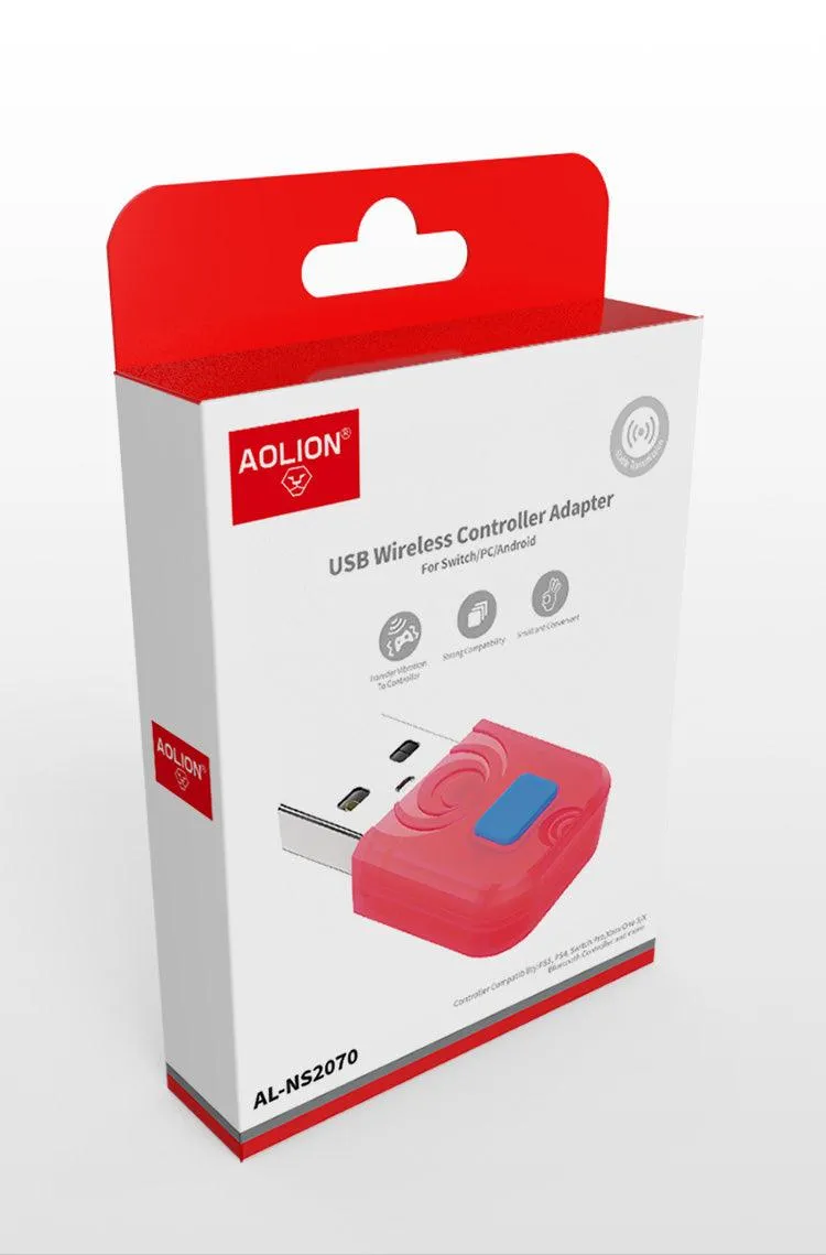 PC/Switch/Android Wireless Receiver For Bluetooth Game Controllers: Converter for Switch Pro, PS5, PS4 Controllers