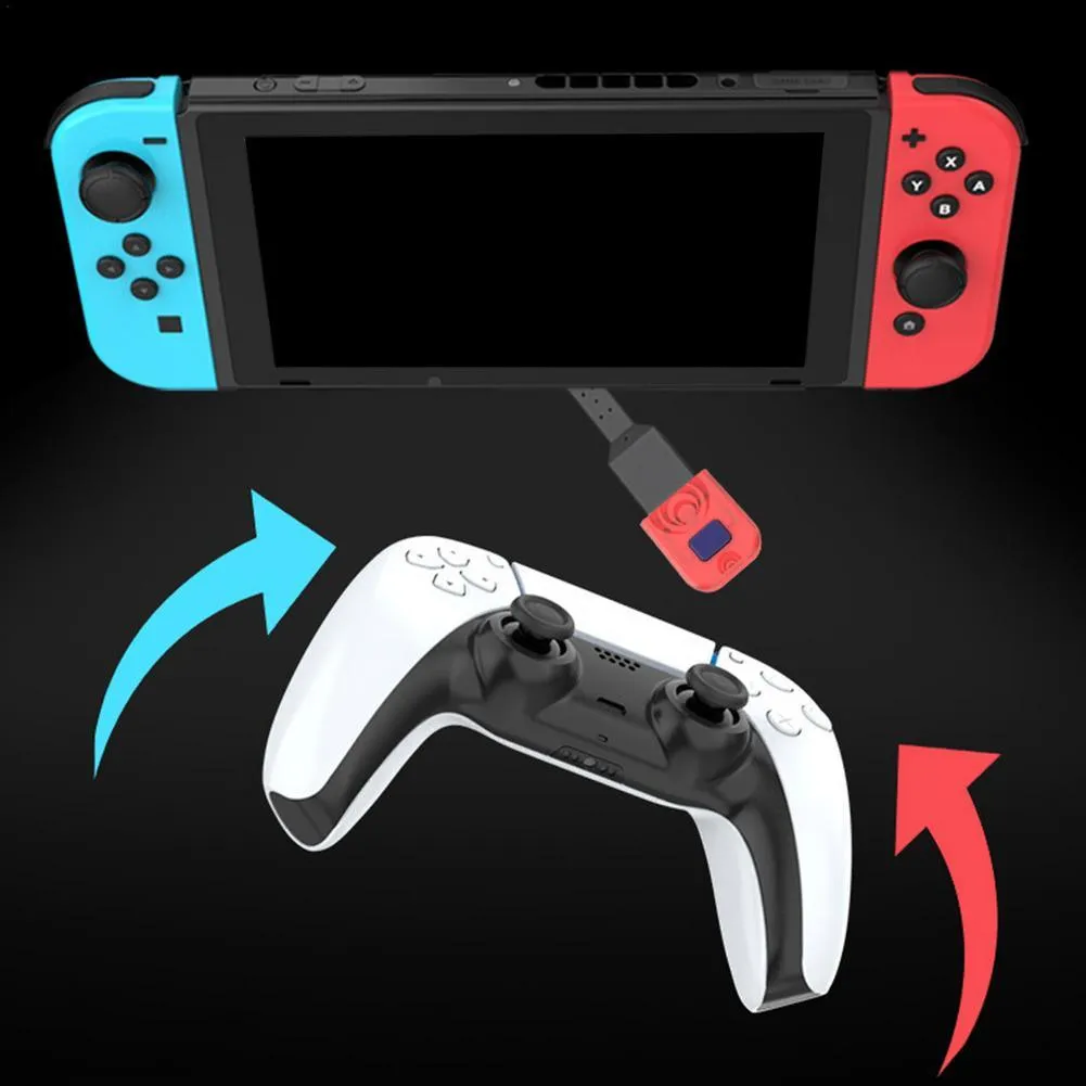PC/Switch/Android Wireless Receiver For Bluetooth Game Controllers: Converter for Switch Pro, PS5, PS4 Controllers