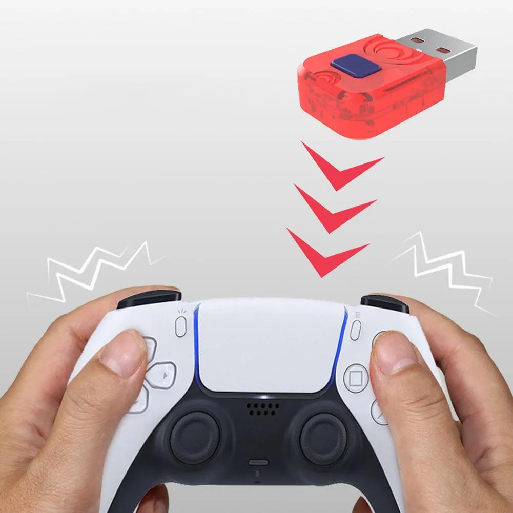 PC/Switch/Android Wireless Receiver For Bluetooth Game Controllers: Converter for Switch Pro, PS5, PS4 Controllers