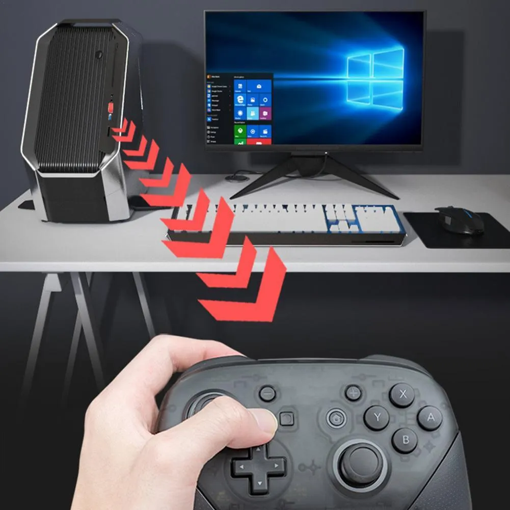 PC/Switch/Android Wireless Receiver For Bluetooth Game Controllers: Converter for Switch Pro, PS5, PS4 Controllers