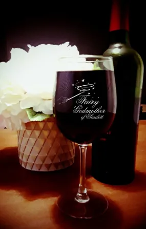 Personalized Godmother Gift | Wine Glass