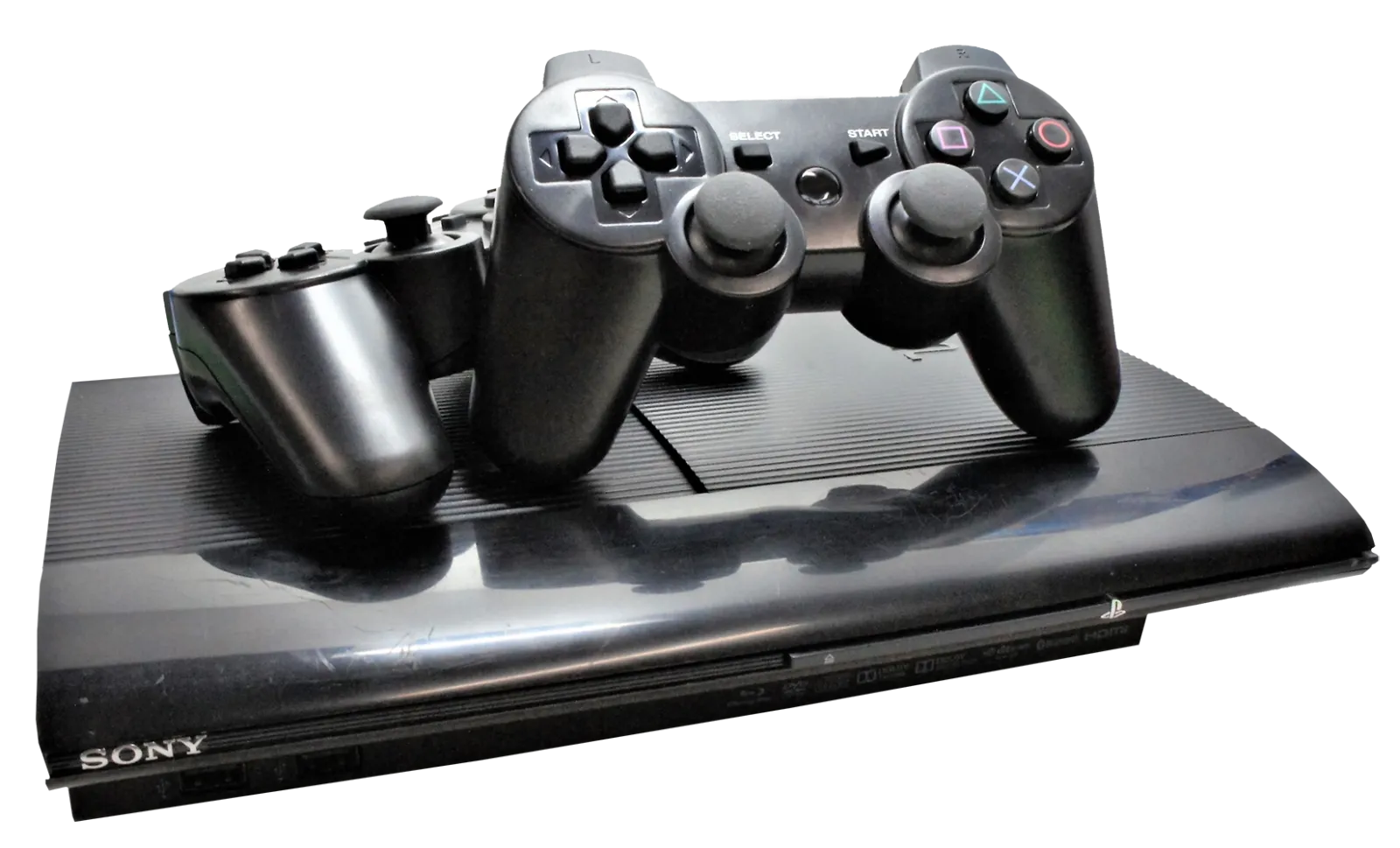 PlayStation 3 Super Slim Console 500GB   2 Wireless Dual Shock Controllers PAL (Pre-Owned)