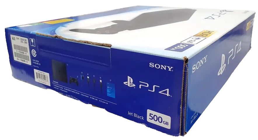 PlayStation 4 Slim Console 500GB   1 Wireless Dual Shock Controller Boxed (Pre-Owned)