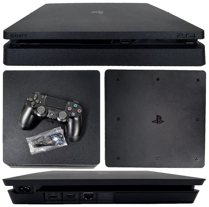 PlayStation 4 Slim Console 500GB   1 Wireless Dual Shock Controller Boxed (Pre-Owned)