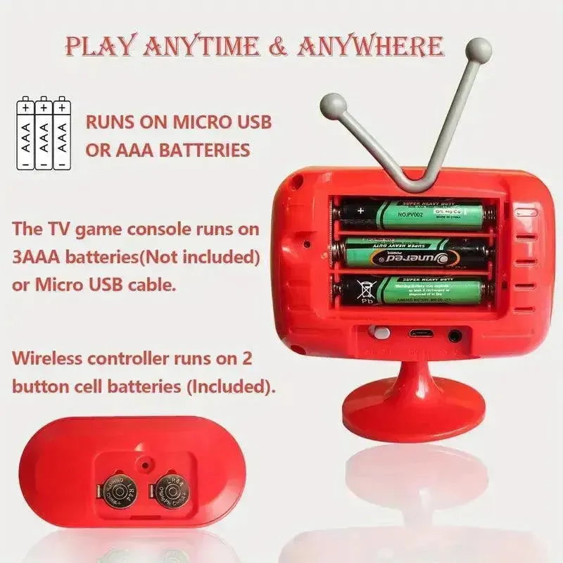 Portable Retro 8-Bit Dual Game Console