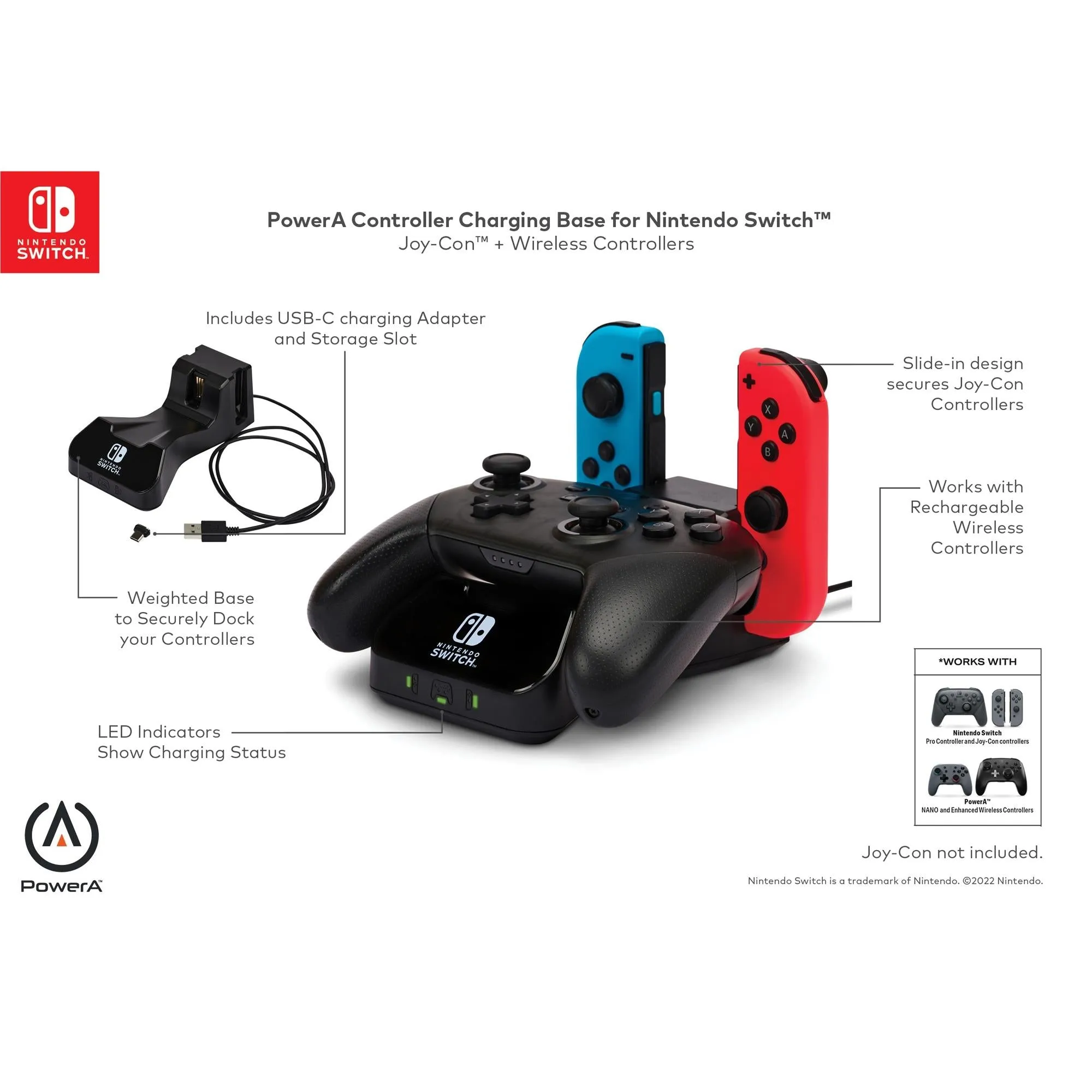 PowerA Nintendo Switch Controller and Joy-con Charging Station / Dock