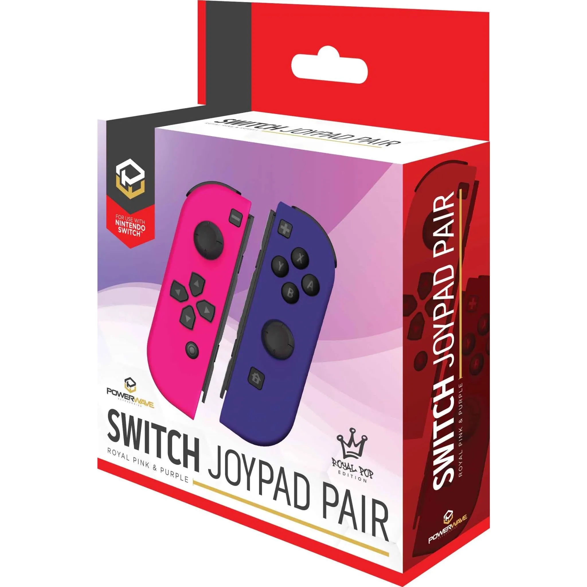 Powerwave Switch Joypad Pair Royal Pink & Purple for Nintendo Switch