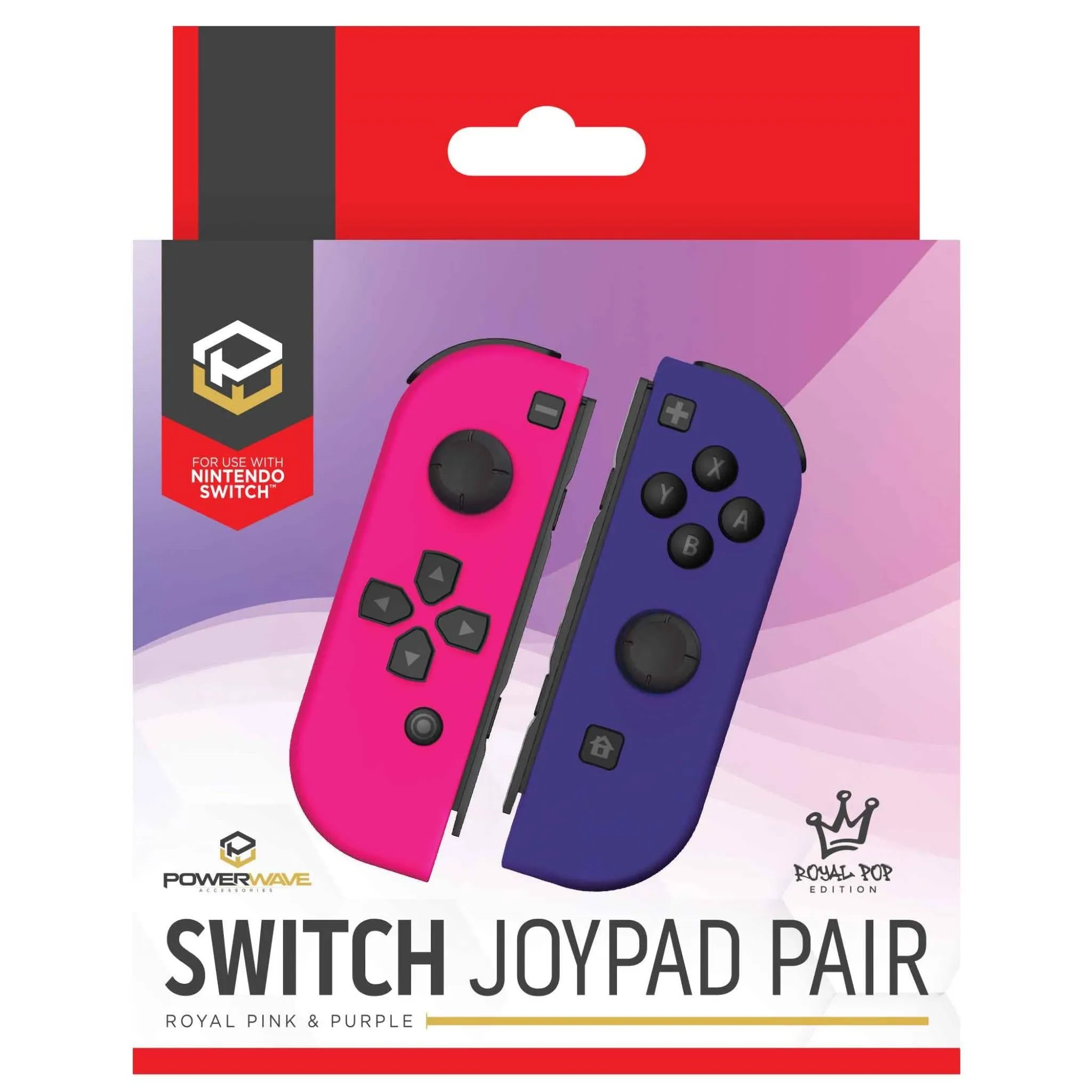 Powerwave Switch Joypad Pair Royal Pink & Purple for Nintendo Switch
