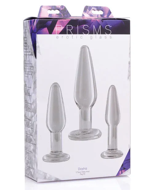 Prisms Dosha 3pc Glass Anal Plug Kit