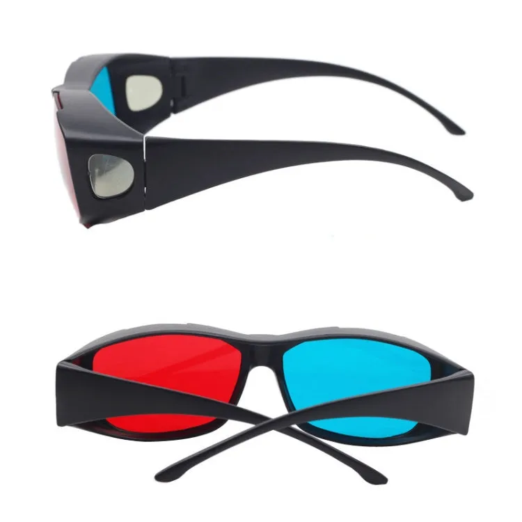 Red Blue 3D Glasses Anaglyph Framed 3D Vision Glasses for Game Stereo Movie Dimensional Glasses Plastic Glasses