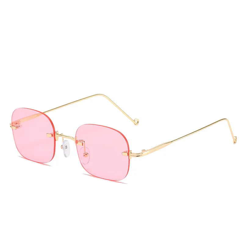 Retro Anti-Blu-ray Frameless Flat Mirror Net Red Sunglasses