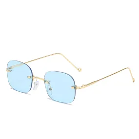Retro Anti-Blu-ray Frameless Flat Mirror Net Red Sunglasses