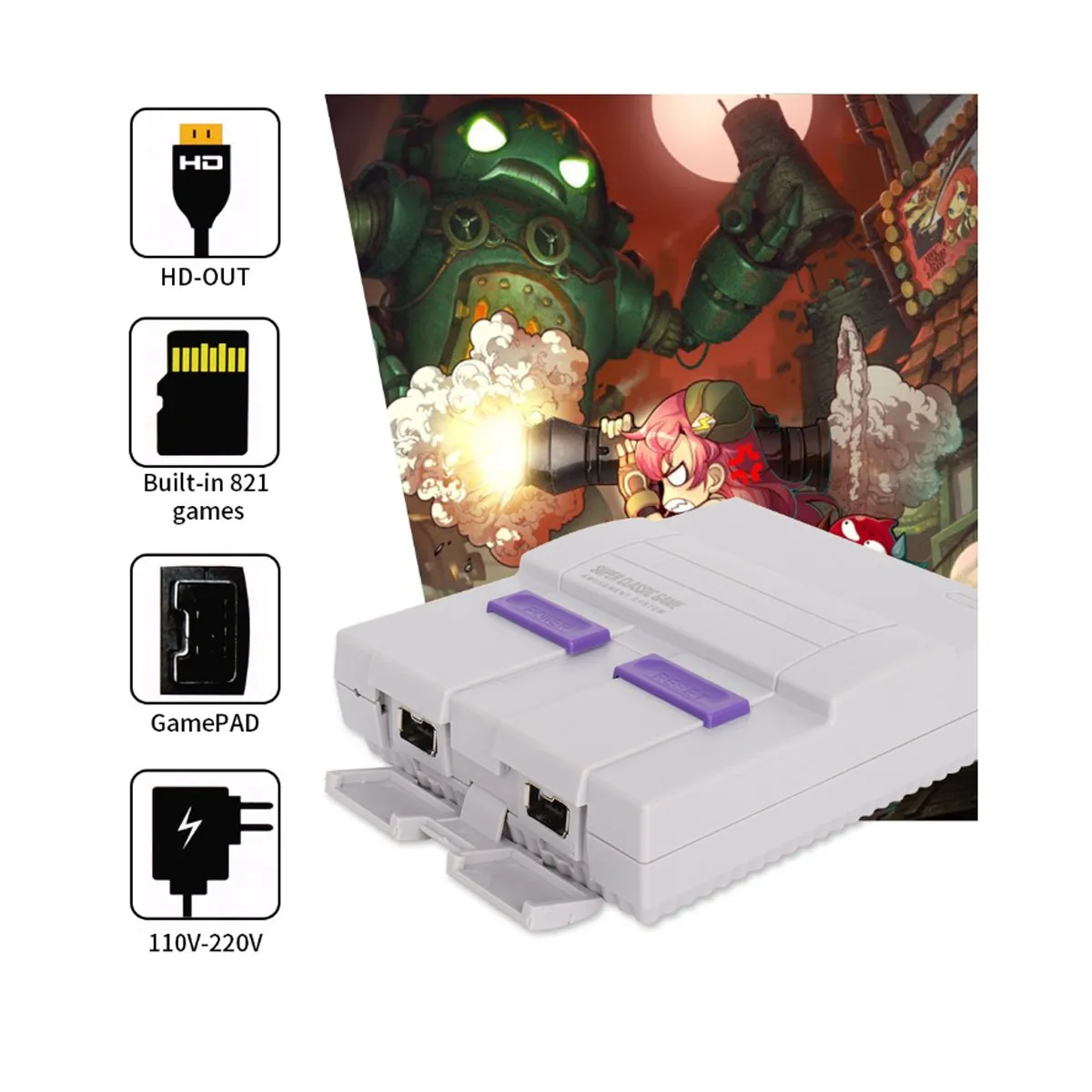 Retro Inspired Game Console With HDMI   821 Games Loaded | TechTonic®