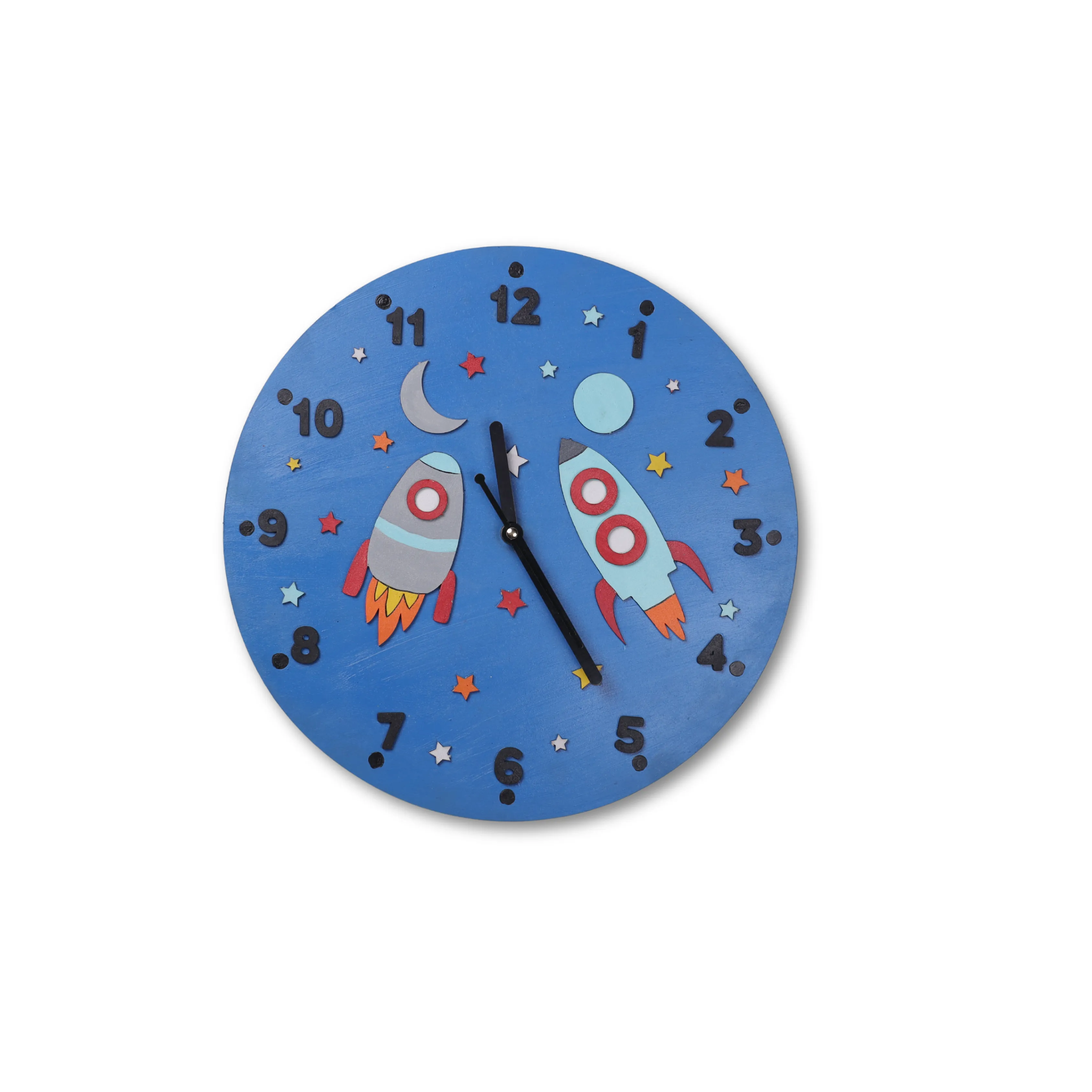 Rocket & Moon Wall Clock DIY Kits